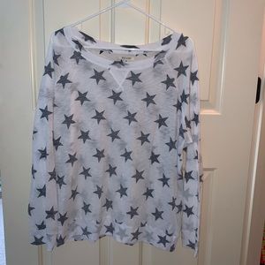 Nation white and blue star shirt